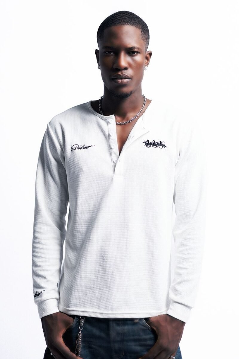 Essential White Henley